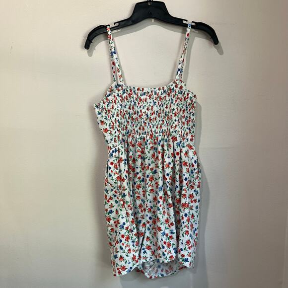 Old Navy White Floral Romper Summer Cottagecore Coastal M - Picture 2 of 8